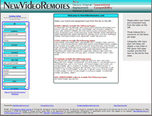 Tablet Screenshot of newvideoremotes.com